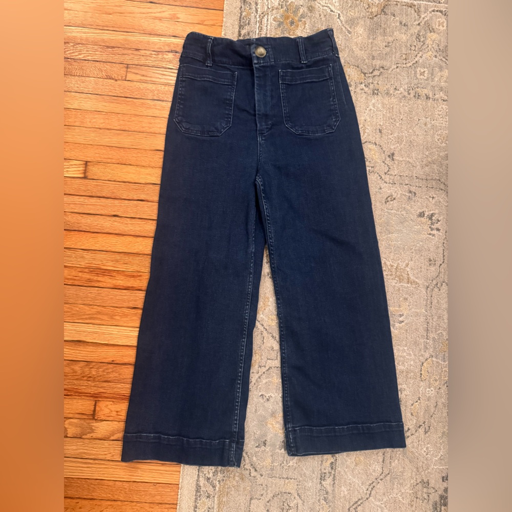 Maeve Colette Dark Blue Cropped Jeans